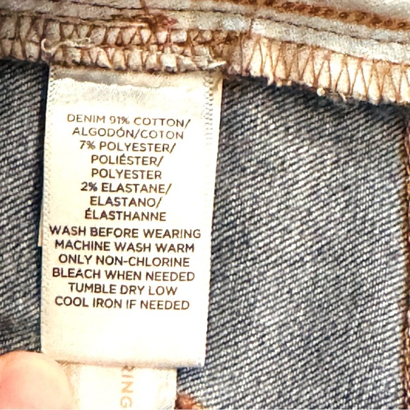 LOFT Size 27/4 Button Front High Rise Skinny Jeans in Classic Mid Wash - Picture 7 of 7